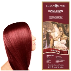 Henna Creme Vermelho 70ml – Surya Brasil