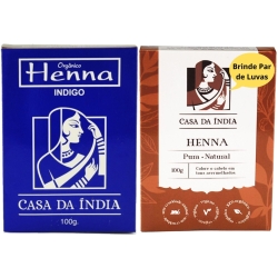 Kit 2 Henna para Cabelos Castanho e Preto Cobre Fios Brancos – Casa da Índia