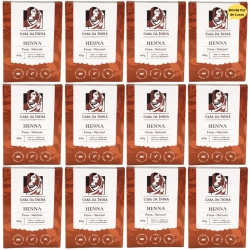 Kit 12 Henna Indiana Pura 100% Natural Ruivo Acobreado 100g cada – Casa Da Índia