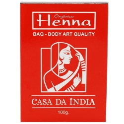 Henna Indiana 100% Natural Art Quality, Ruivo Acobreado Intenso 100g – Casa Da Índia