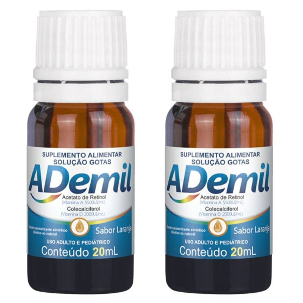 Kit 2x Ademil Gotas, Vitaminas A e D, 20mL – Arte Nativa