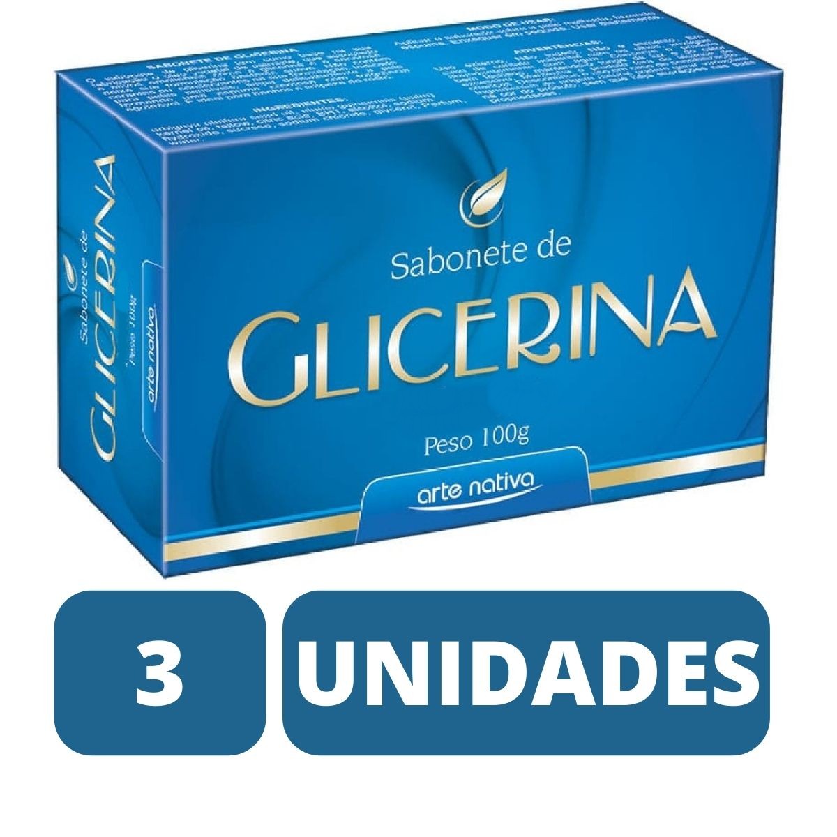 Kit 3 Sabonetes de Glicerina em Barra 100g – Arte Nativa