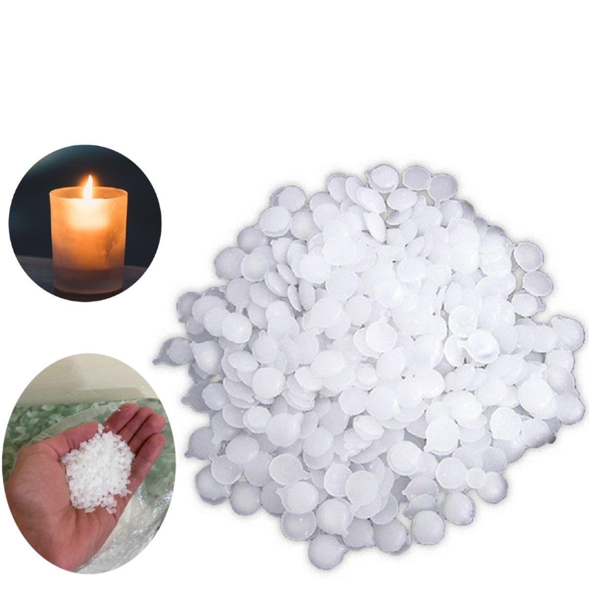 1Kg Parafina Macro Lentilhada Pura Original – Para Fabricação de Velas