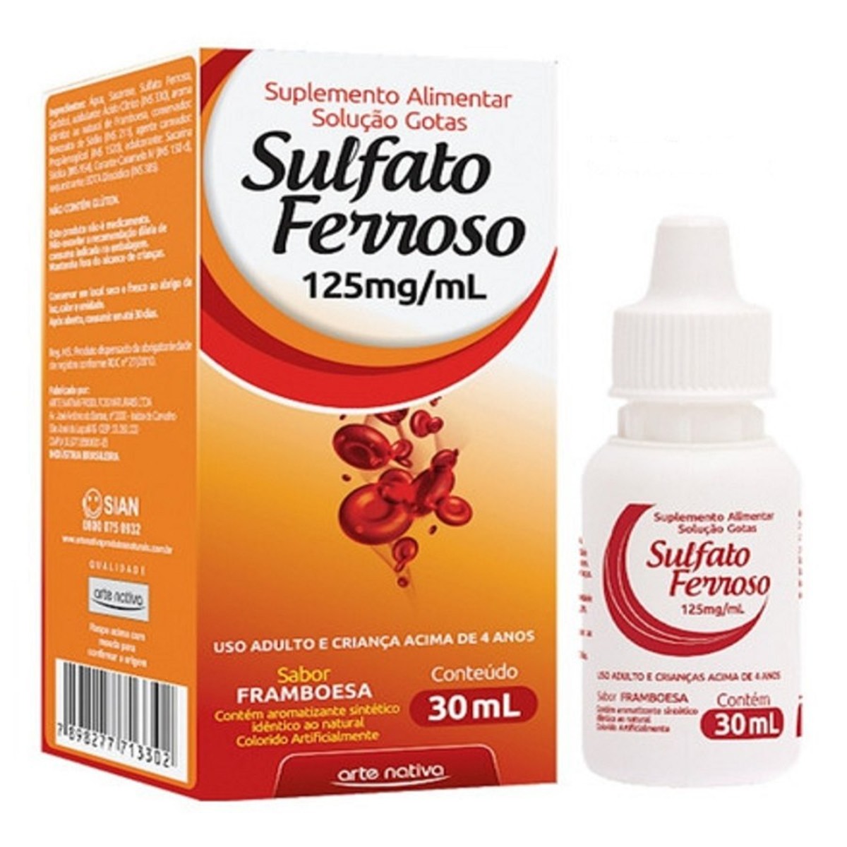 Sulfato Ferroso Liquido 125mg/30mL Suplemento – Arte Native