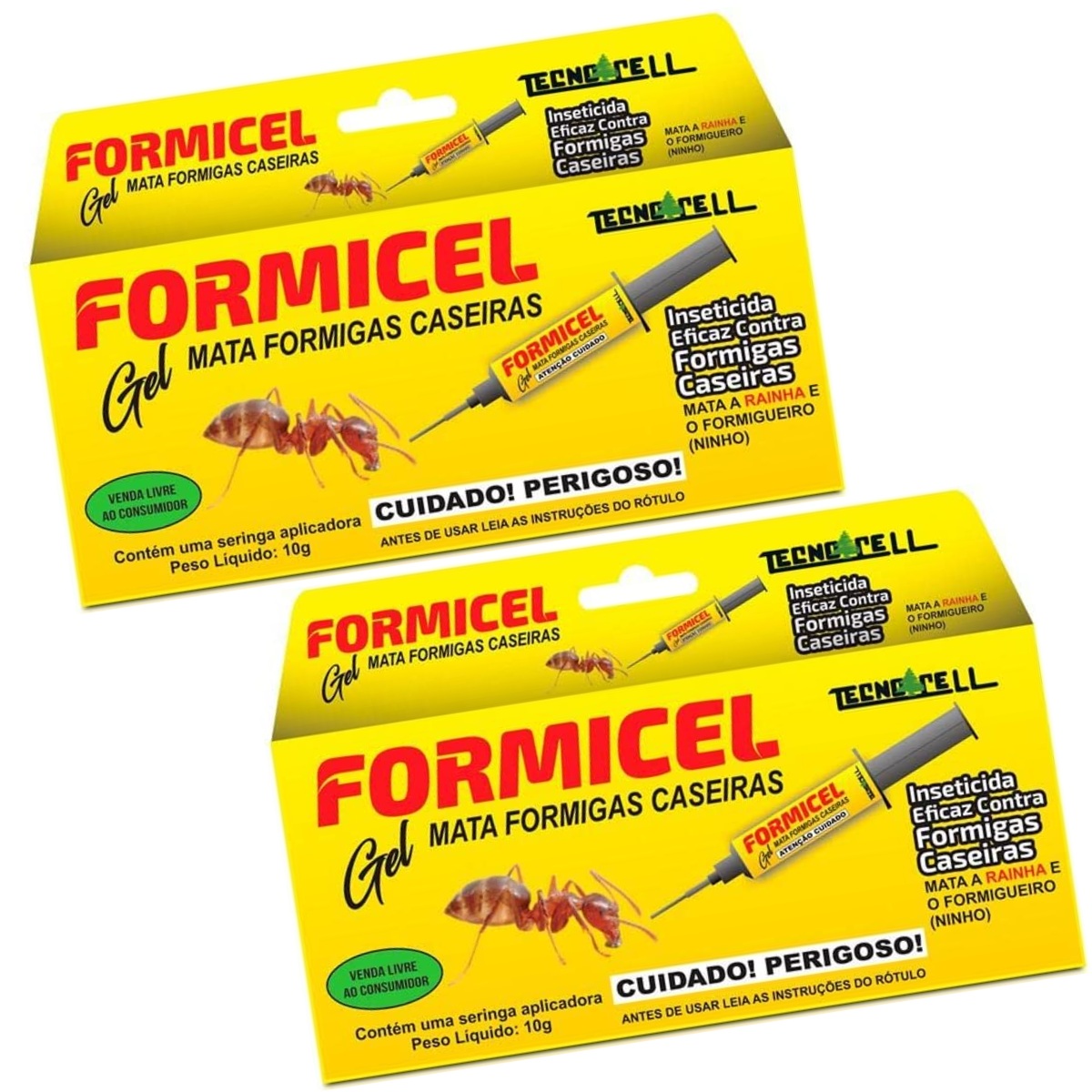 Kit 2 Formicel, Mata Formigas Caseiras em Gel 10g – Tecnocell