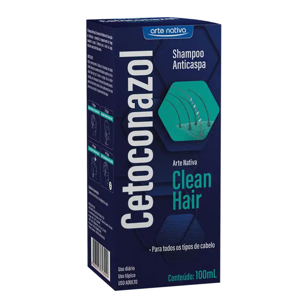 Shampoo De Cetoconazol Clean Hair 100ml – Arte Nativa