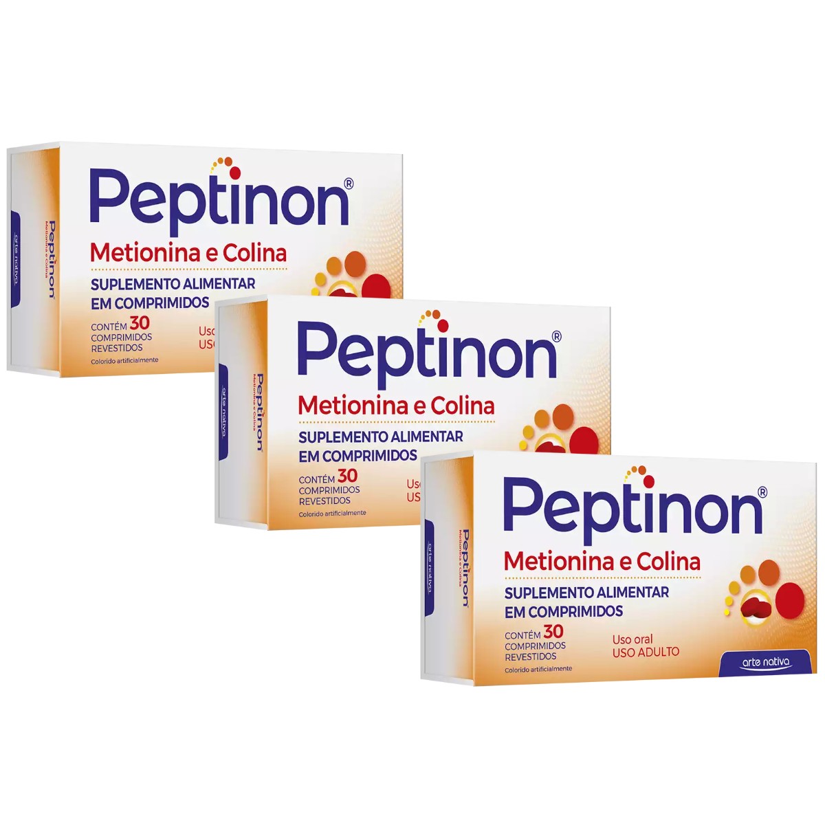 Kit 3 Peptinon, Metionina e Colina 30 Compr. –  Arte Nativa