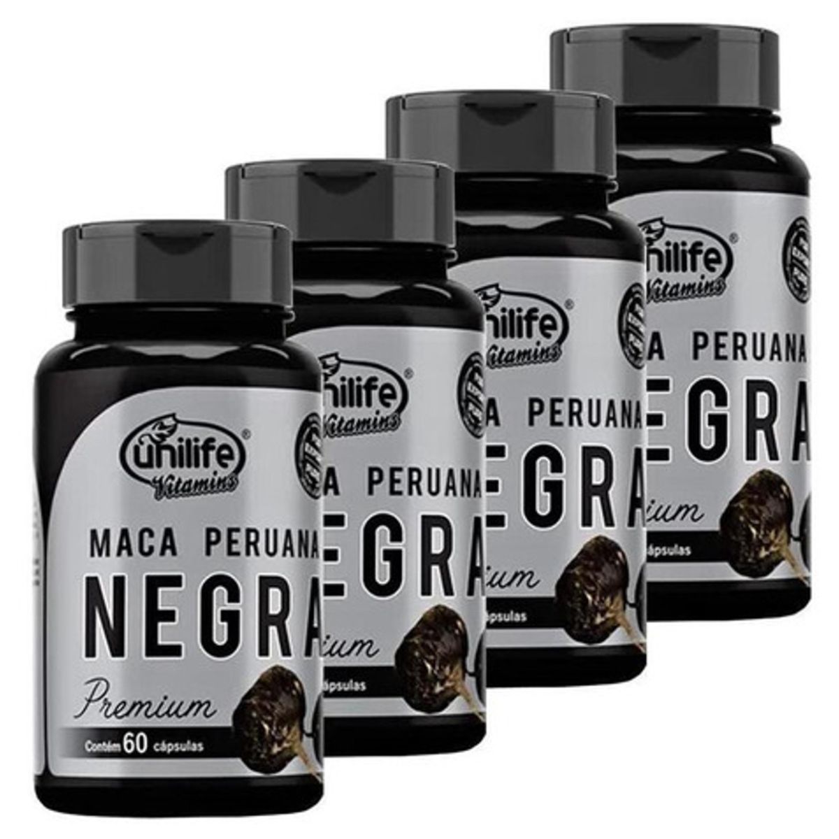 Maca Peruana Negra 450mg – 240 Cápsulas, Fórmula Importada – Unilife