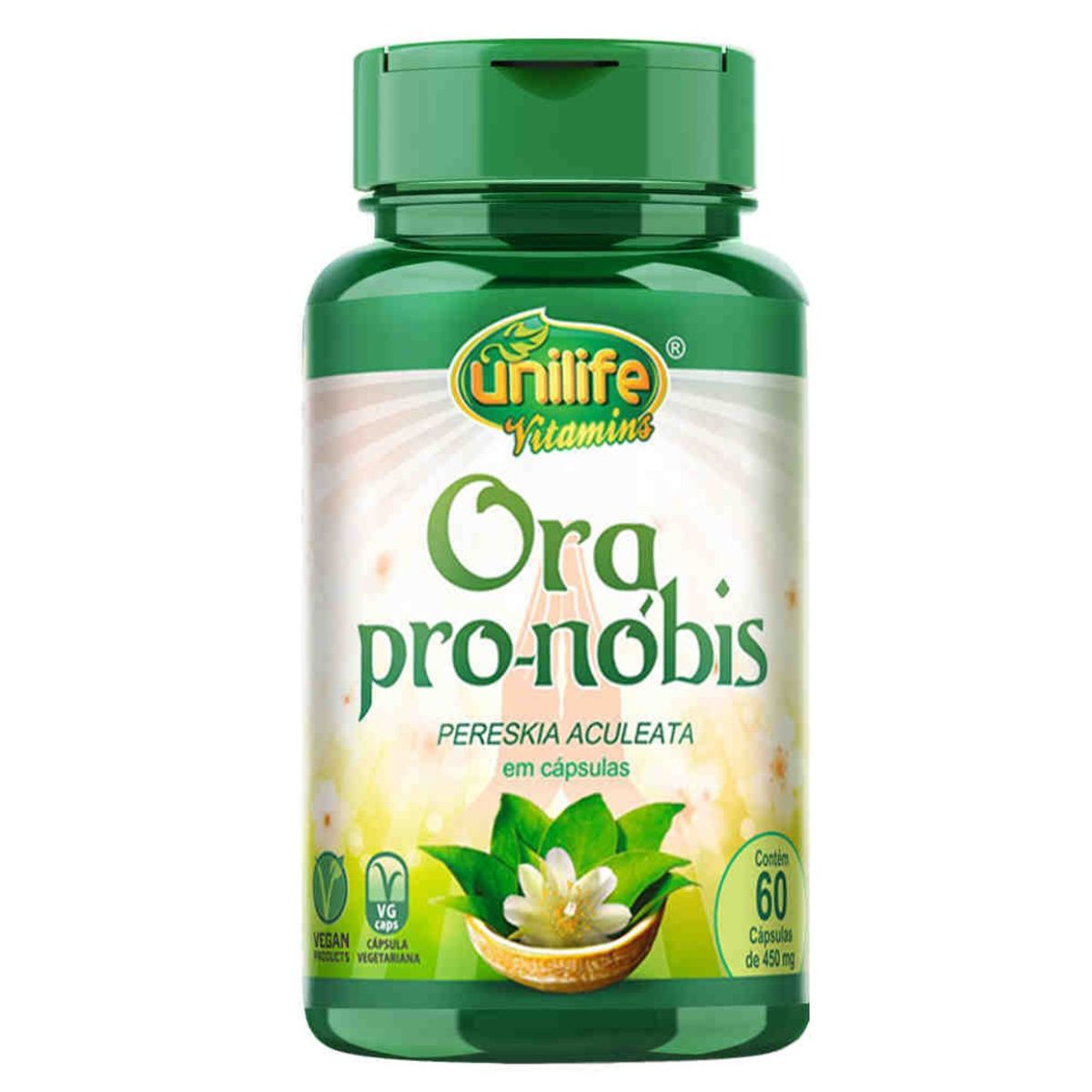 Ora Pro-nóbis 60 Cápsulas Unilife – Alto Teor De Proteínas